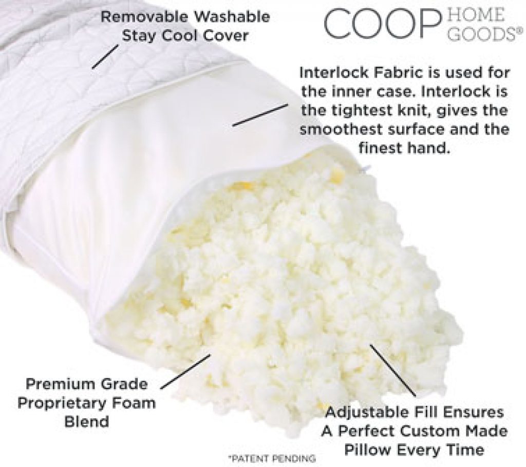 Coop Sleep Goods Review Shredded Hypoallergenic Certipur Memory Foam