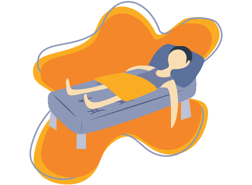 Sleeping On A Cooling Mattress Illustration