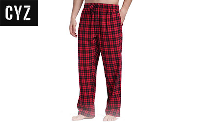 Mens Pajama Pants Plaid Flannel Fleece Lounge Wear Pants wPockets S M L  XXL  Inox Wind