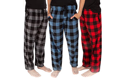 CYZ Men's Fleece Pajama Pant, Black, Small : : Clothing
