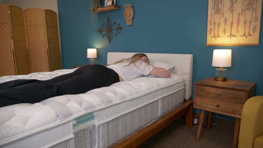 Leesa Sapira Chill Sleeping Positions Test