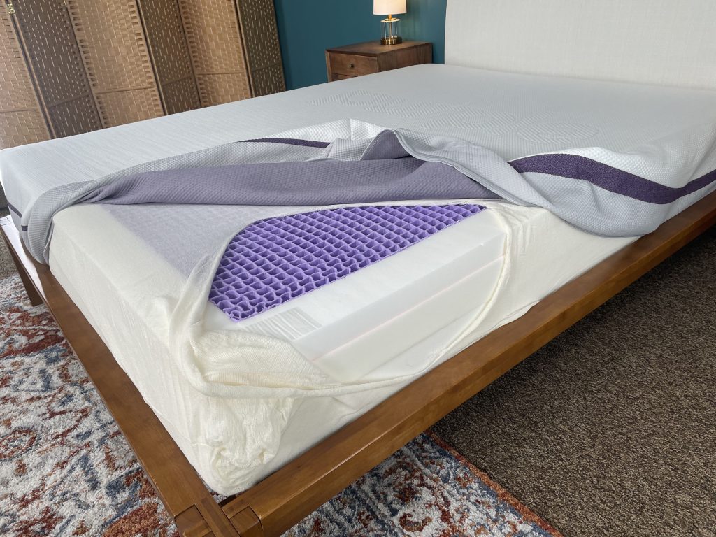 Purple Original mattress construction, layers and feel