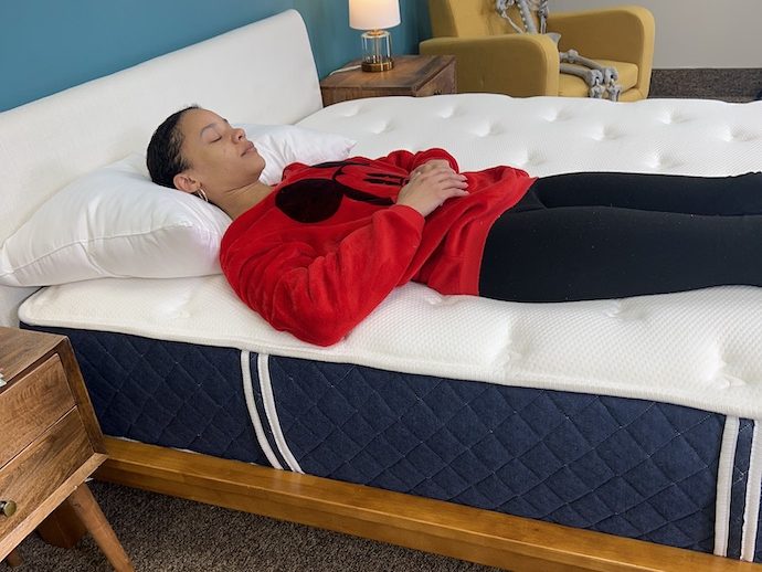 Brooklyn Bedding Signature Hybrid lightweight back sleeper testing
