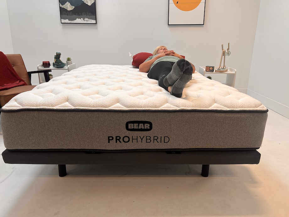 Bear Pro Hybrid back sleeper testing