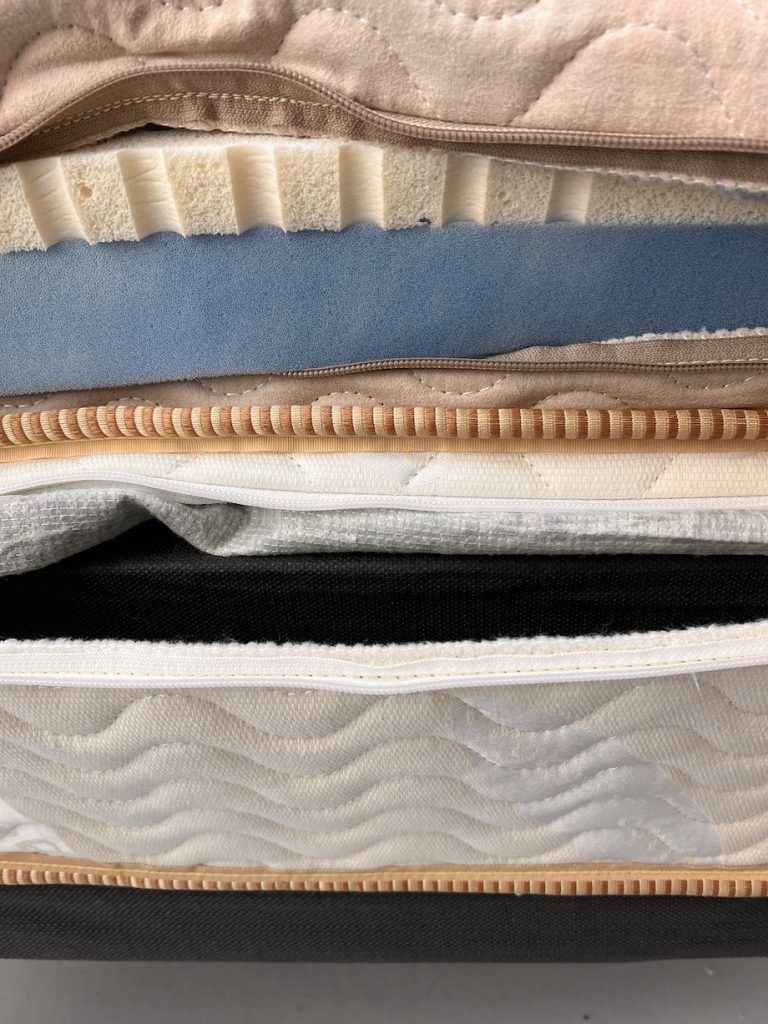 All of the layers of the Saatva Solaire mattress