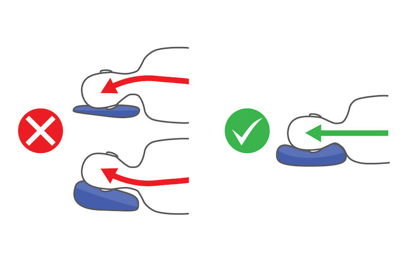 An illustration of how a pillow can impact side sleepers