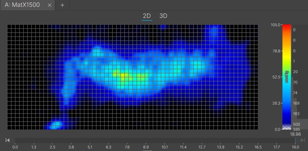 Bear Pro Hybrid Side Sleeping Pressure Map