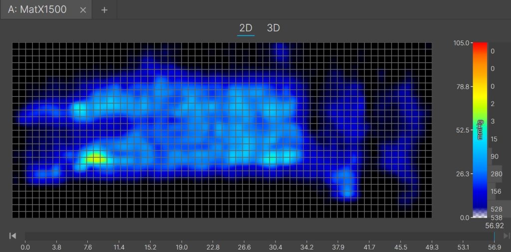 Bear Pro Hybrid Stomach Sleeping Pressure Map