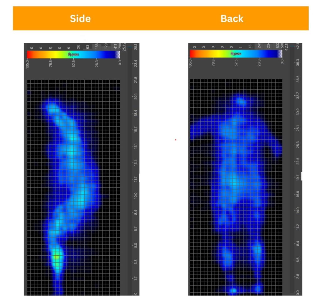 WinkBed Plus pressure map Sosha